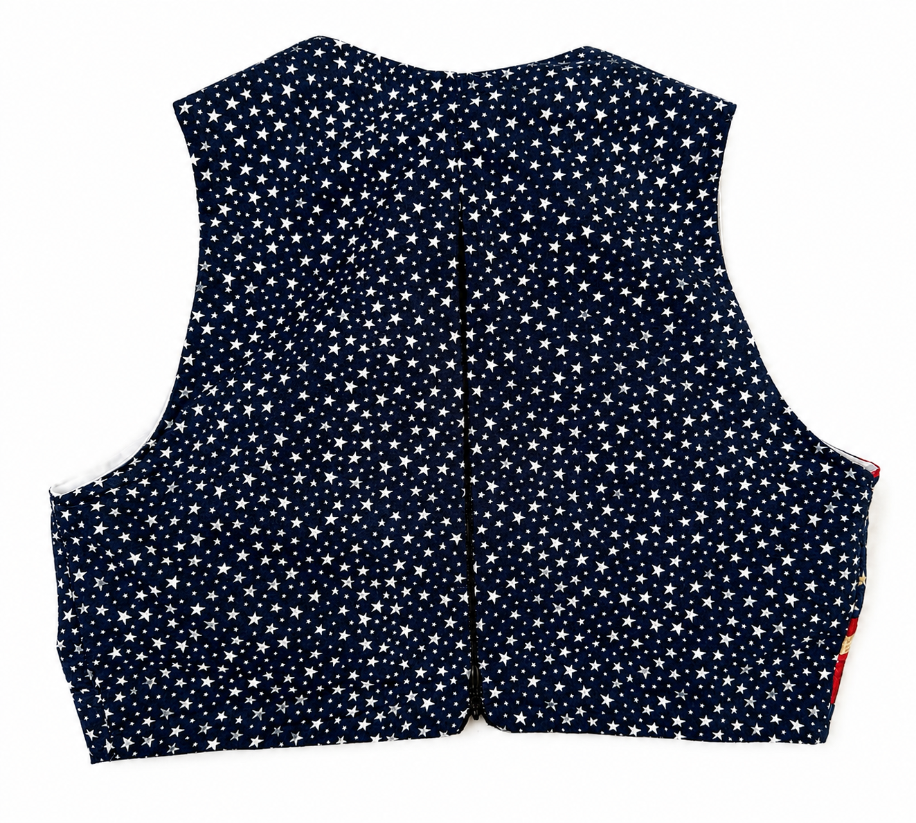 Vest. Women vest. Medium size. Beautiful vest. V-neck. USA flag pattern