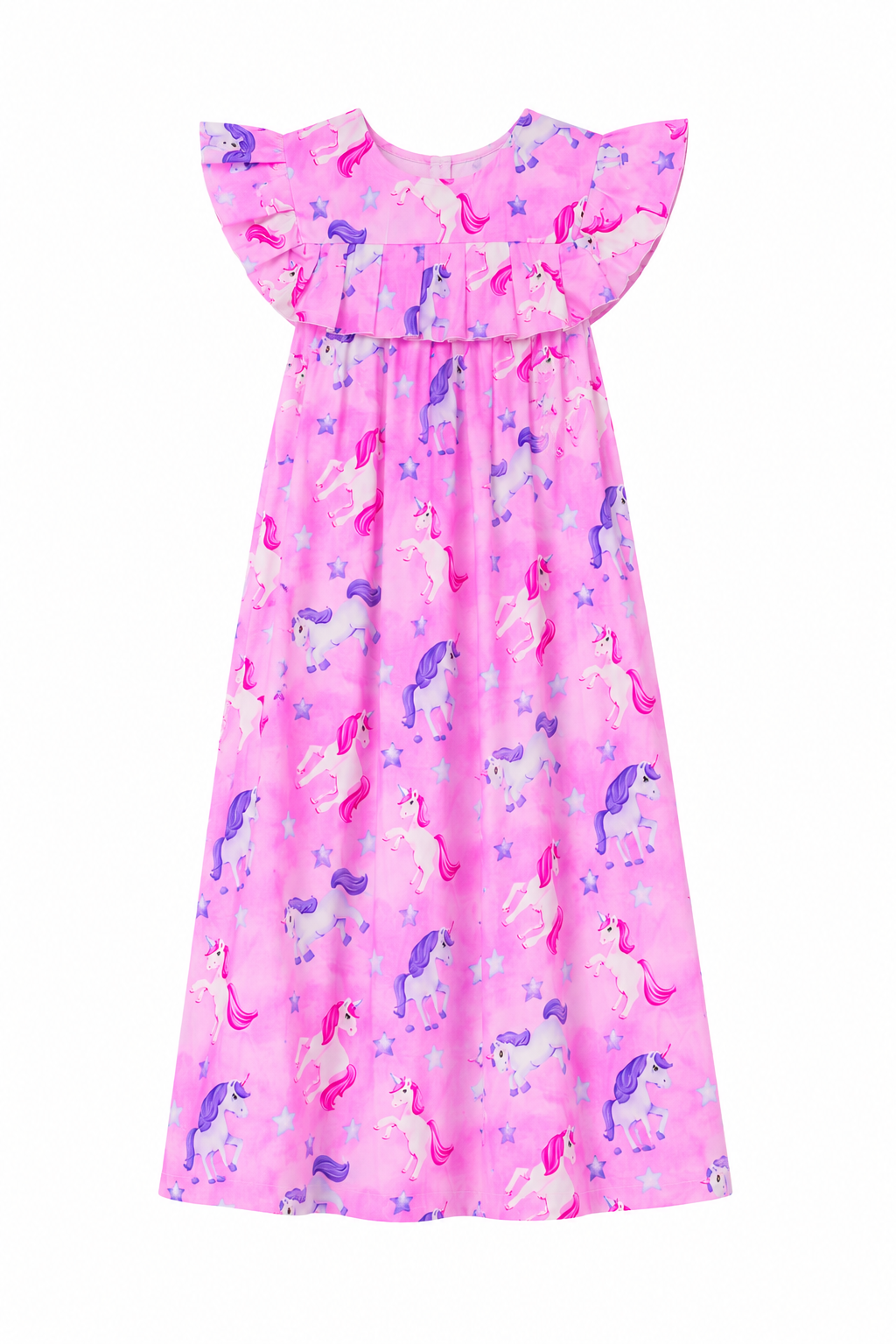 Girls Pink Unicorn Ruffle Dress & Matching Tote Bag Set✨💜