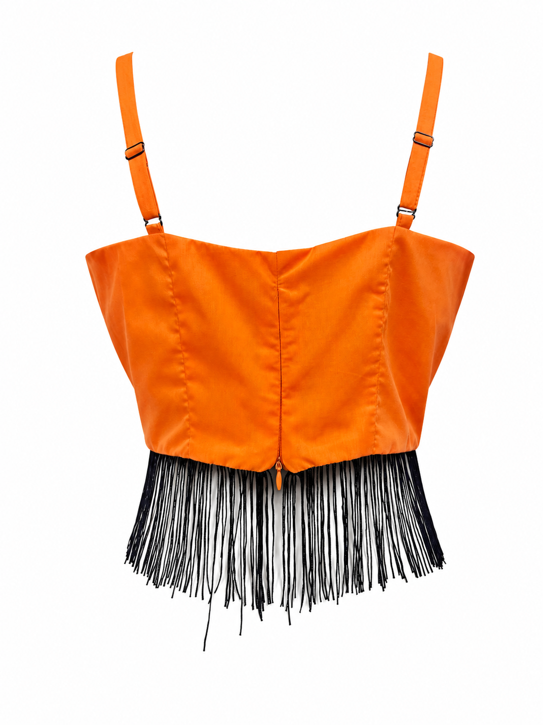 Orange top, spaghetti straps, Halloween sweetheart top.