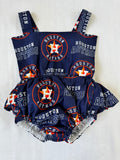 Houston Astros dress. Beautiful kids dress. New. Handmade by BeasFashions.