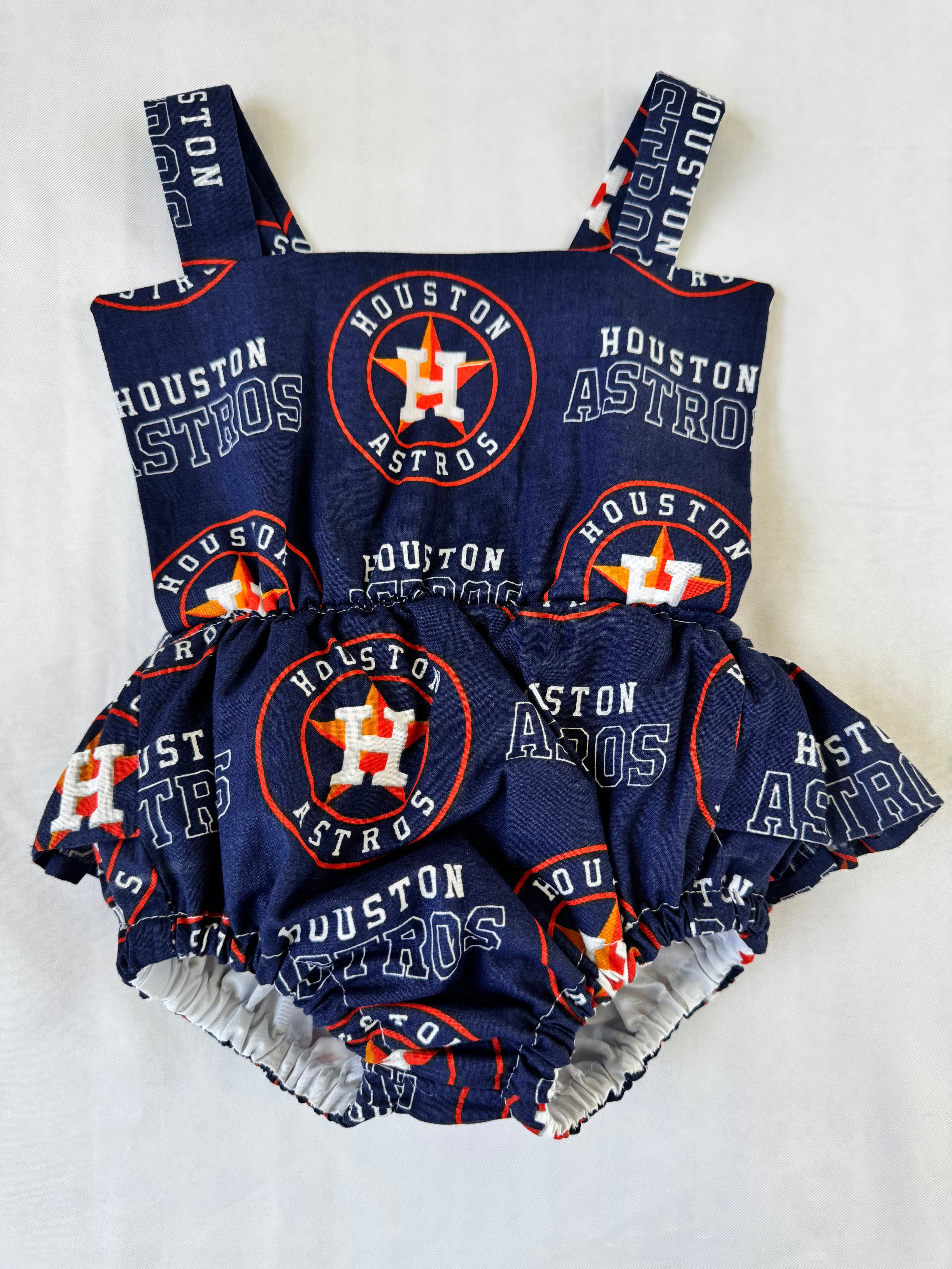 Houston Astros dress. Beautiful kids dress. New. Handmade by BeasFashions.
