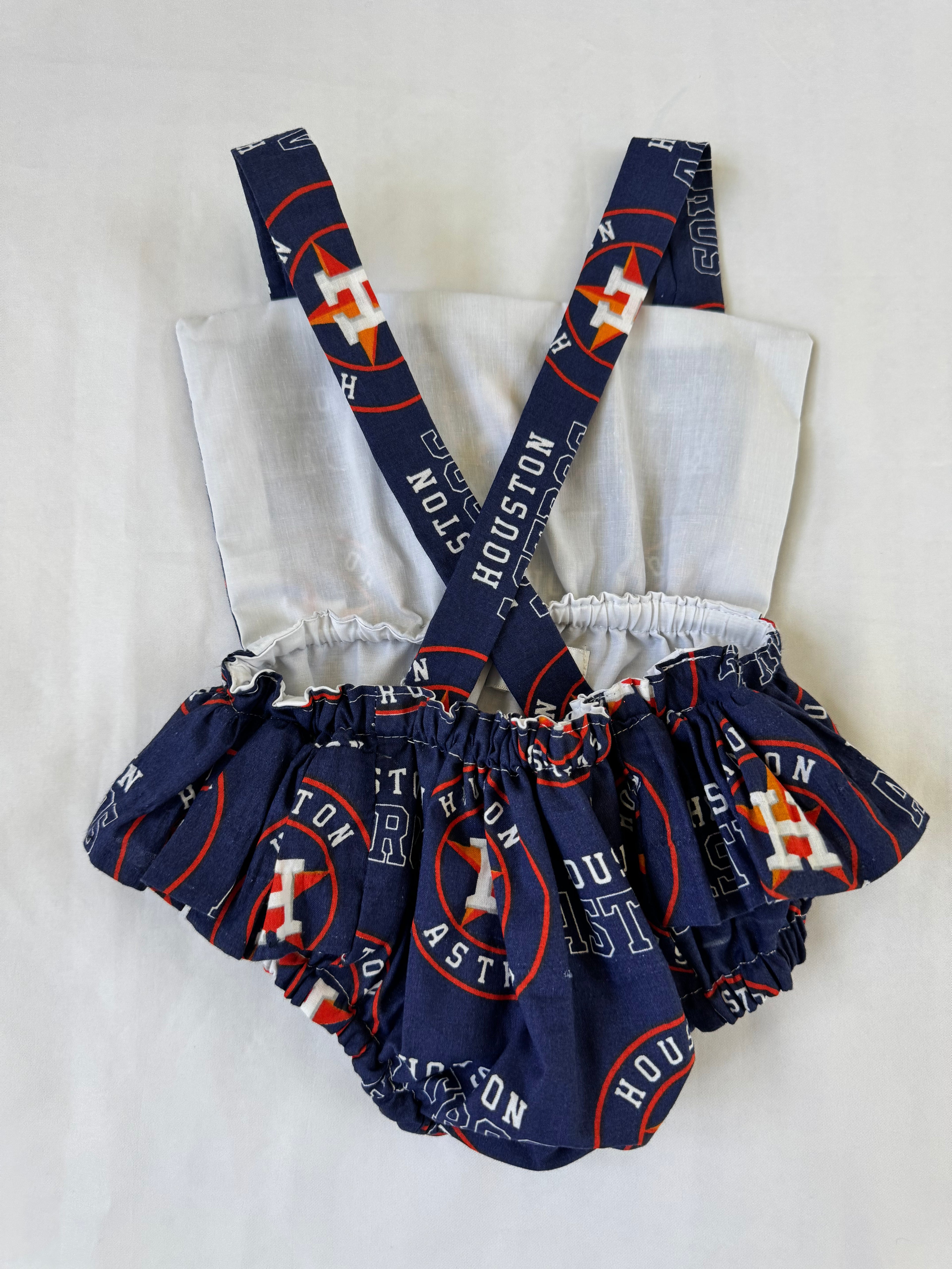 Houston Astros dress. Beautiful kids dress. New. Handmade by BeasFashions.