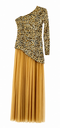 Maxi leopard dress 👗 medium size, one sleeve on the left side.
