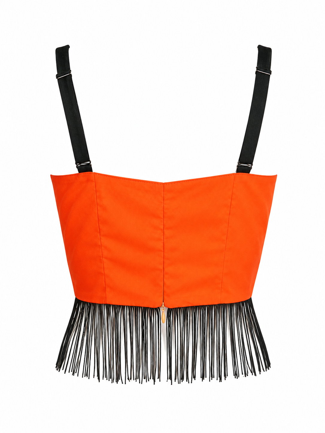 Women's Orange Crop Bustier Top with Contrast Trim. Different sizes. Halloween orange top. Halloween sweetheart top.